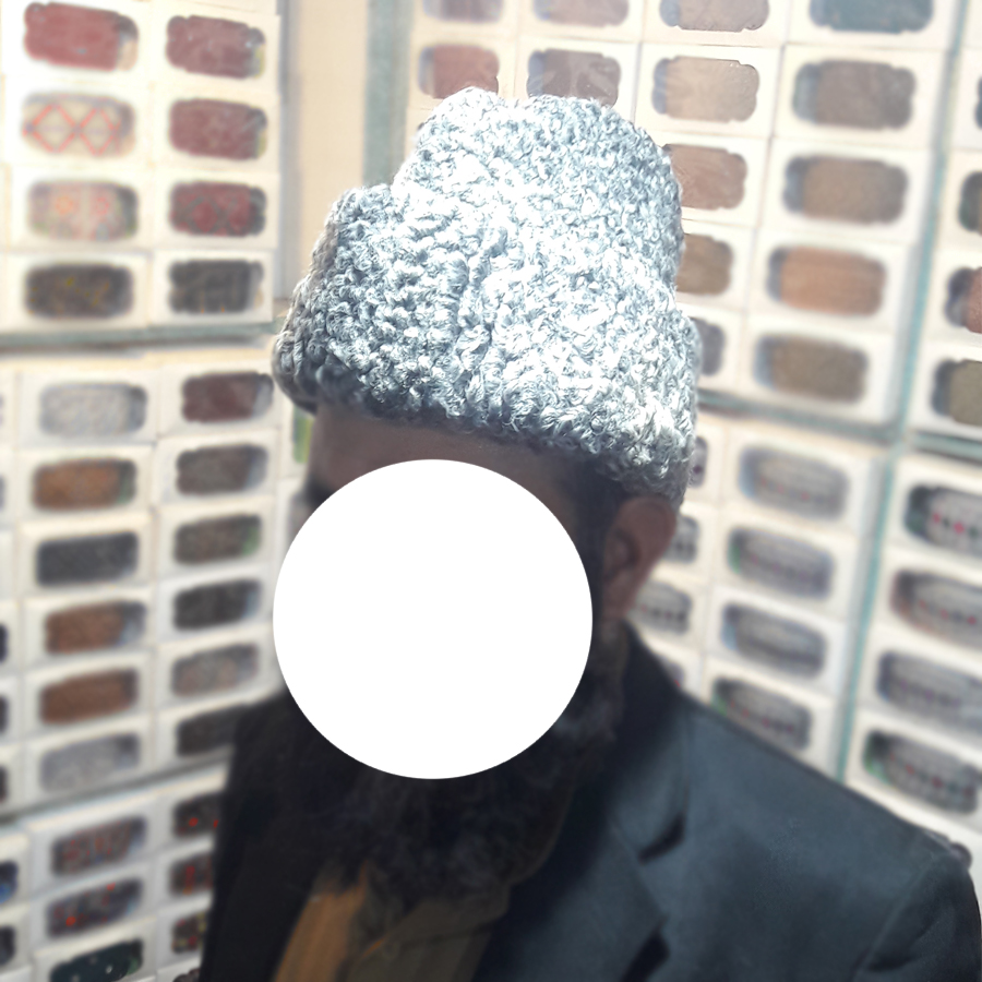 Grey Persian Lamb / Karakul Skin Russian Cap  D-26